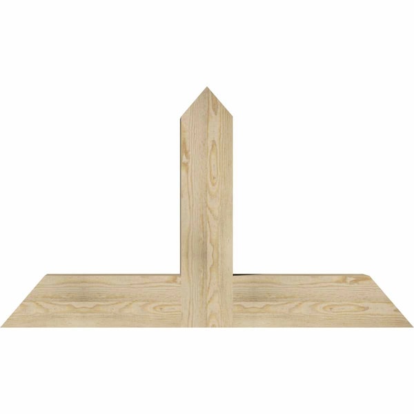 Ekena Millwork Portland Rough Sawn Timber Gable Bracket, Douglas Fir, 48"W x 28"H x 6"D x 6"F, 14/12 Pitch GBW048X28X0606POR00RDF - main